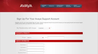 
                            5. Sign Up - Avaya SSO - Avaya Portal