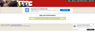 
                            7. Sign Up Confirmation - TPPC Online RPG v8.0 - Tppcrpg Net Portal