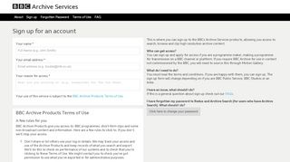 
                            3. Sign up for an account | BBC Archive Services - Bbc Redux Login