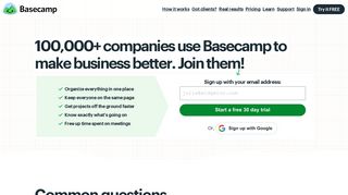 
                            1. Sign up for Basecamp 3 - Basecamp Portal 3