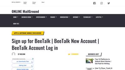 Sign up for BeeTalk  BeeTalk New Account  BeeTalk ...