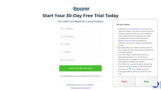 
                            2. Sign Up for Boomr Employee Time Tracking Free for 30 Days - Boomr Sign In