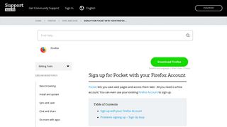 
                            3. Sign up for Pocket with your Firefox Account | How to | Mozilla ... - Firefox Account Sign Up