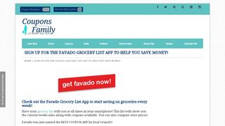 
                            8. Sign up for The Favado Grocery List App to help you save ... - Favado Sign In