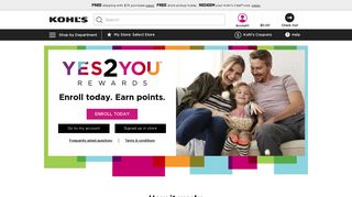 Sign Up for the Yes2You Rewards Program  Kohl's