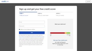
                            8. Sign Up for Your Free Credit.com Account - Freescore Sign Up