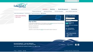 
                            5. Sign Up Now - Lakeland Credit Union - Lakeland Credit Union Online Banking Portal