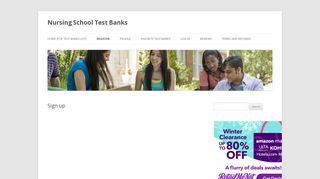 
                            3. Sign up | Nursing School Test Banks