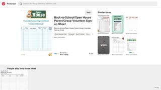 
                            4. Sign-up sheet for open house from PTO Today. | Pta school ... - Pta Sign In Sheet