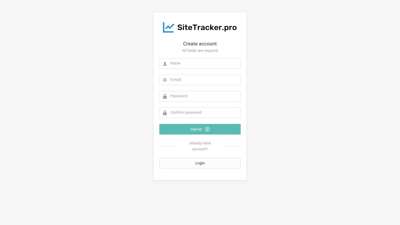 
                            6. Sign Up - SiteTracker.PRO