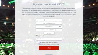 
                            3. Sign-up to take action for ECOT! - P2a.Co - Ecot Sign In