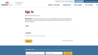 
Signin - UnionPlus  
