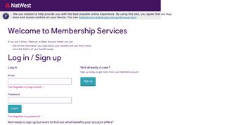 Signin Username - Natwest Membership Services - Natwest Reward Platinum Account Portal