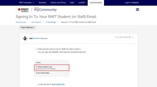 
                            3. Signing In To Your RMIT Student (or Staff) Email - myCommunity - Rmit Staff Email Portal