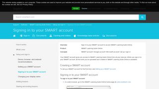 
                            3. Signing in to your SMART account - SMART Technologies - Learning Suite Portal