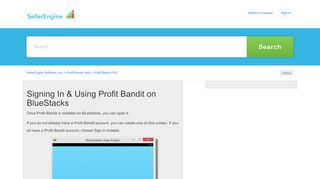 
                            6. Signing In & Using Profit Bandit on BlueStacks – SellerEngine ... - Profit Bandit Portal