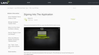 
                            8. Signing Into The Application – Lavu Support - Lavu Employee Portal