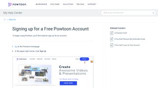 
                            7. Signing up for a Free Powtoon Account | Help Center - Www Powtoon Com Portal