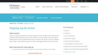 
                            5. Signing-up for eCare – HMC - Uw Medical Ecare Portal