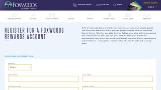 
                            1. Signup at Foxwoods | Ledyard, CT - Foxwoods Rewards Sign Up