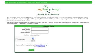 
                            4. signup for freecycle - My Freecycle Network - Freecycle Com Portal