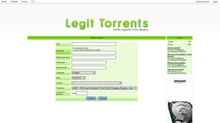 
                            2. Signup | Legit Torrents - Torrent Account Sign Up
