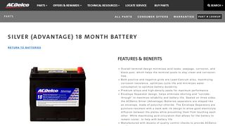 
                            5. Silver (Advantage) 18 Month Battery | Auto Parts | ACDelco - Acdelco 360 Portal