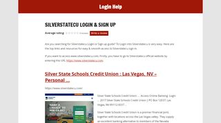 
                            7. Silverstatecu Login & sign in guide, easy process to login into ... - Silver State Schools Credit Union Portal