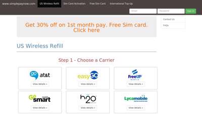 Simple Pay Now  H2O, Lyca, AT&T, Wireless Refill ...
