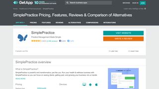 
                            4. SimplePractice Pricing, Features, Reviews & Comparison of ... - GetApp - Simple Practice Patient Portal