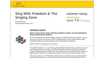 
                            5. Sing With Freedom & The Singing Zone - User Reviews and ...