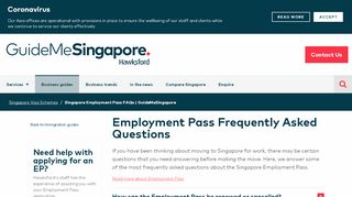 
Singapore Employment Pass FAQs | GuideMeSingapore - by ...  
