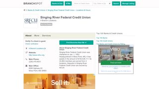 
                            3. Singing River FCU - 4 Locations, Hours, Phone Numbers … - Singing River Federal Credit Union Portal