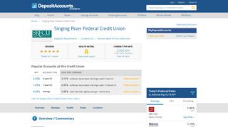 
                            7. Singing River Federal Credit Union Reviews and Rates - Singing River Federal Credit Union Portal