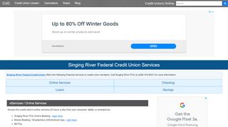 
                            8. Singing River Federal Credit Union Services: Savings ... - Singing River Federal Credit Union Portal