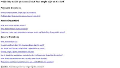 
                            7. Single Sign-On FAQ - Broadridge Financial Solutions