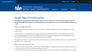 
                            4. Single Sign On Information - Seton Hall University - Piratenet Portal