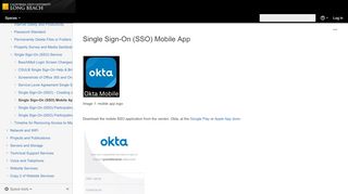 
Single Sign-On (SSO) Mobile App - IT Knowledge Base - IT ...  
