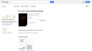 
                            5. Sir John Login and Duleep Singh - Lads Only Login