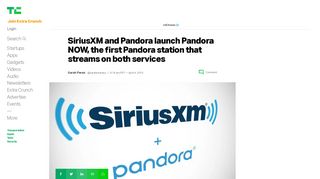 
SiriusXM and Pandora launch Pandora NOW, the first ...  
