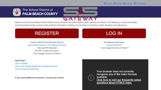 
                            3. SIS Gateway - The School District of Palm Beach County