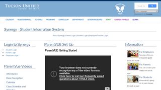 
                            3. SIS Parent Info - Tucson Unified School District - Tusd Synergy Parent Portal