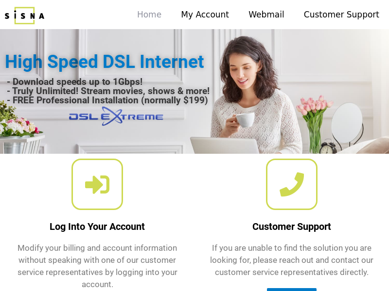 Sisna  Home Dial-Up Internet Service Provider