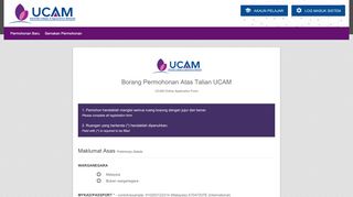 
                            3. Sistem Pengurusan Pelajar - UCAM - Student Portal Ucam