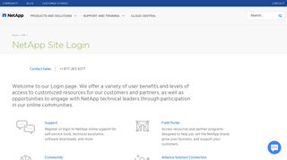 Site Login | NetApp - Saba Cloud Portal