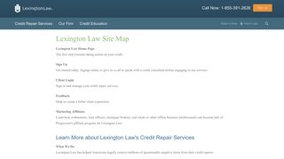 
Site Map - Lexington Law  
