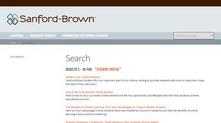 
                            4. Site Search - Sanford-Brown - Sanford Brown Orlando Student Portal