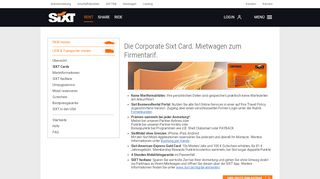 
                            1. Sixt Corporate Card: Mietwagen für Firmenkunden - Sixt Portal Firmenkunden