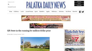 
                            9. SJR State in the running for million-dollar prize | Palatka Daily ... - Sjr Portal