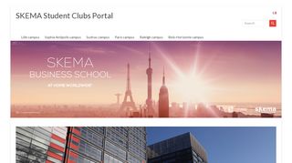 
                            6. SKEMA Student Clubs Portal: Page d'Accueil anglais - Your Education Portal Skema